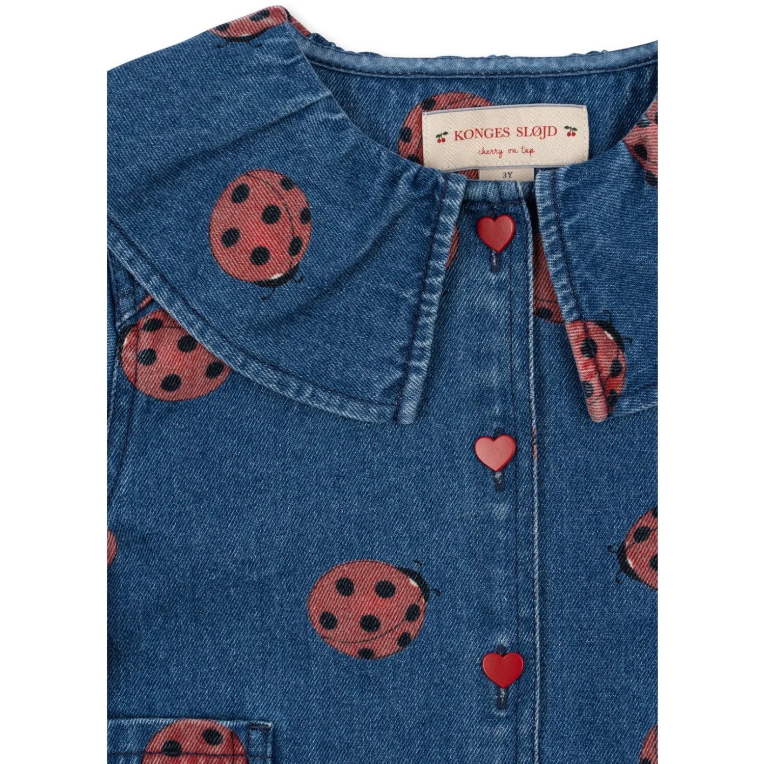 Konges Sløjd Ladybug Magot Ladybug Denim Shirt Gots