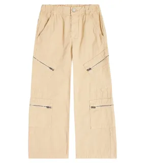 Le cargo marron cargo trousers in Jacquemus Enfant cotton, beige