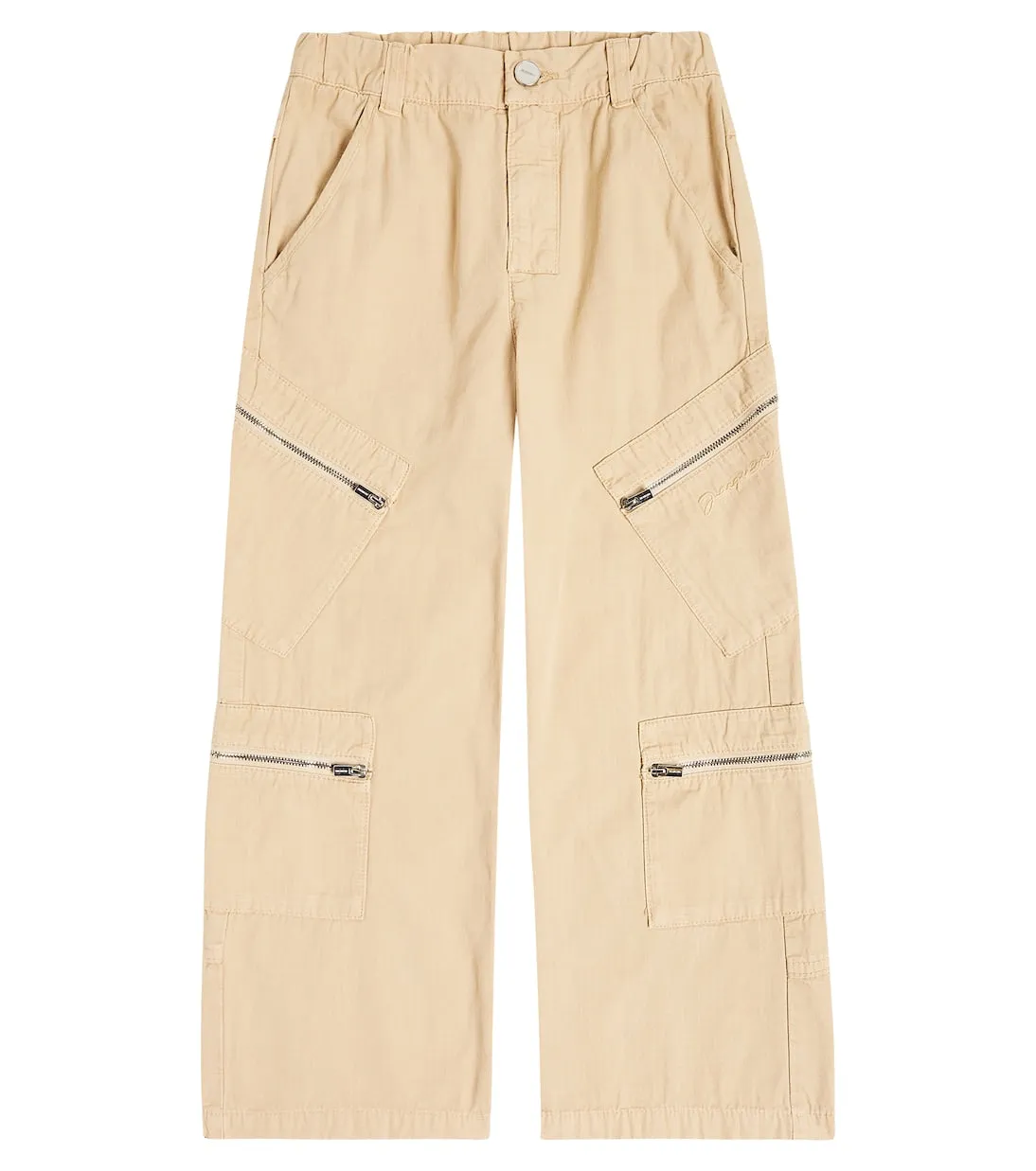 Le cargo marron cargo trousers in Jacquemus Enfant cotton, beige