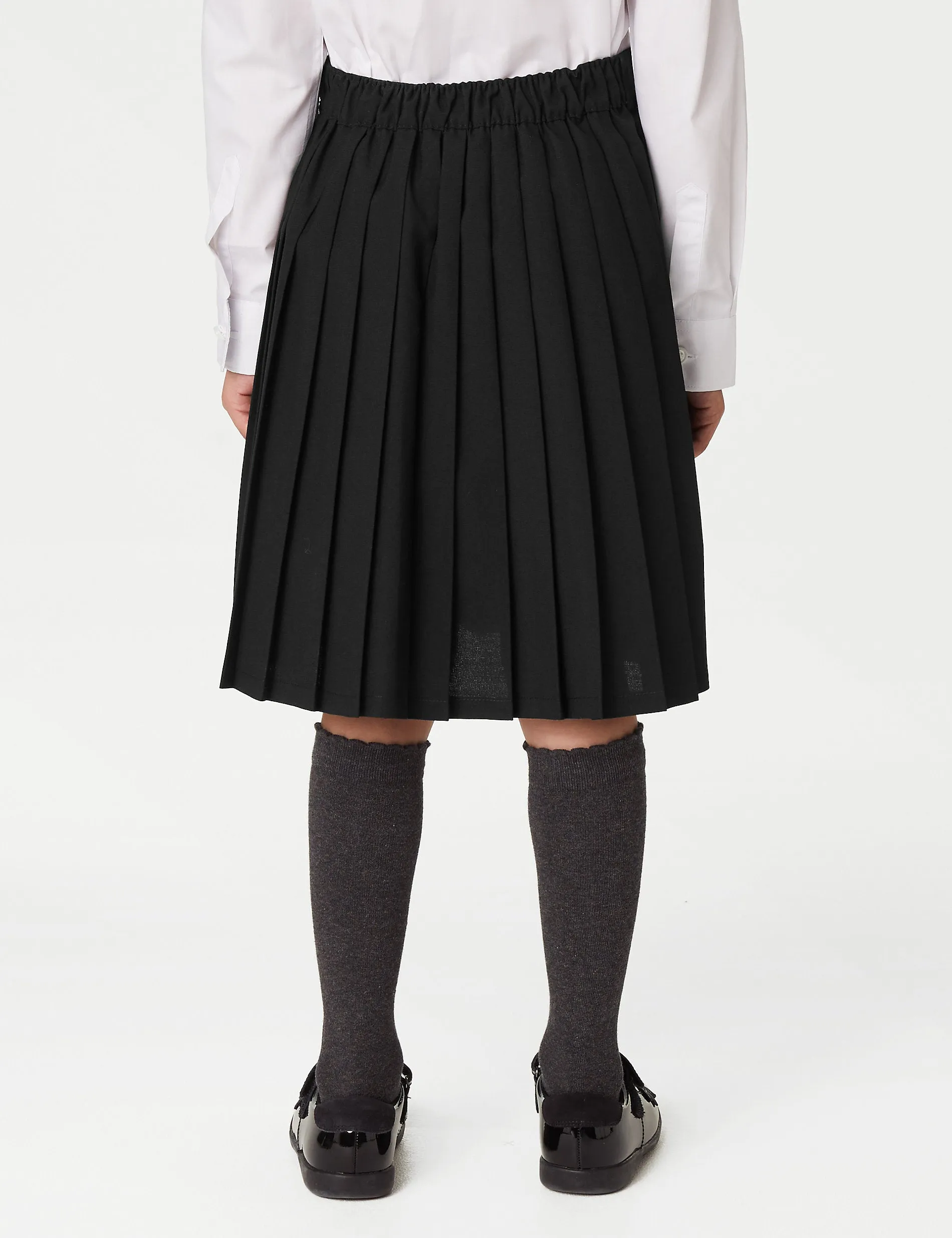 Lightweight Pull-On School Skirt for girls (2-16 years) Marks & Spencer, black