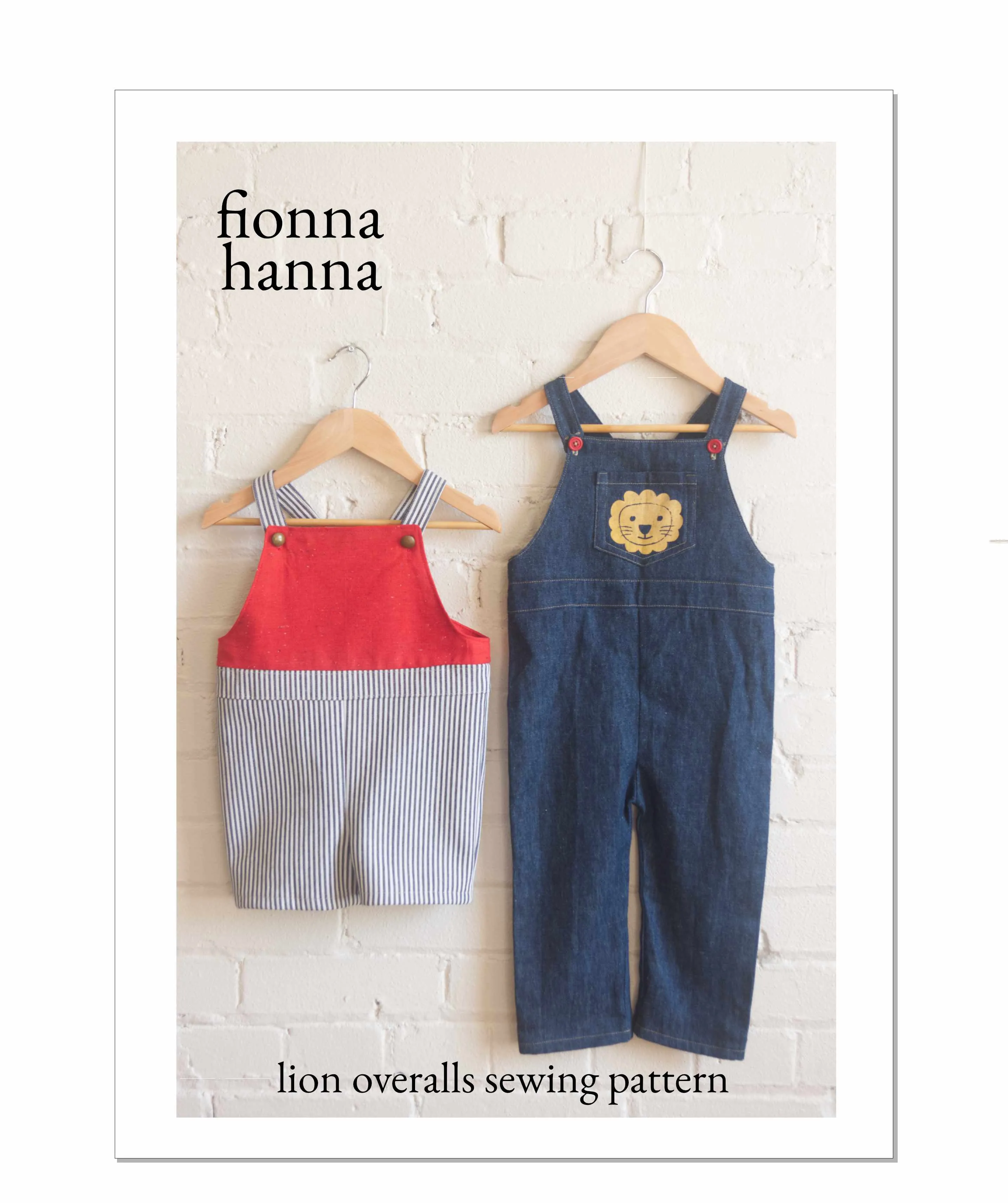 Lion Overalls Sewing Pattern for Kids