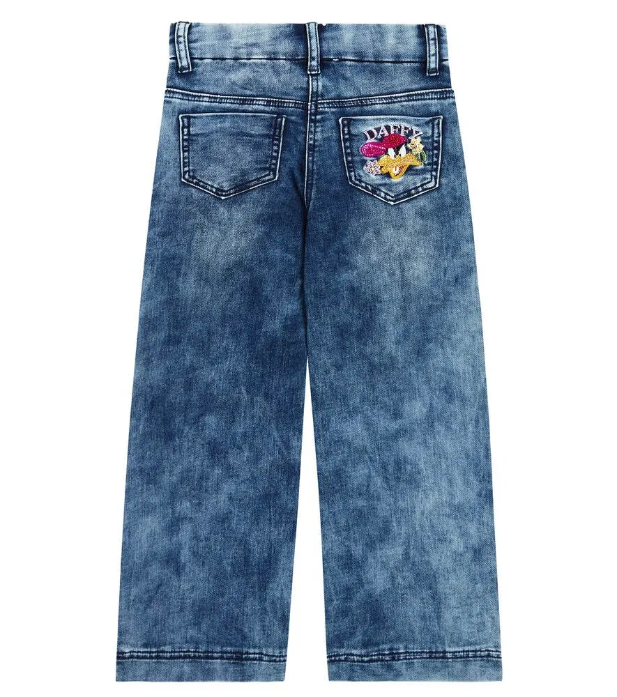 Looney Tunes Monnalisa Collab Embellished Jeans, Blue