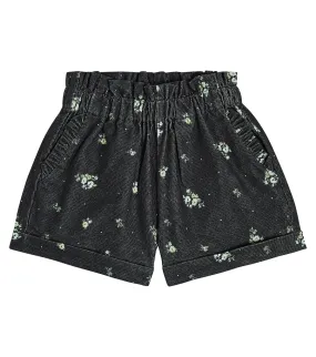 Lulu floral corduroy shorts C'era una volta, black