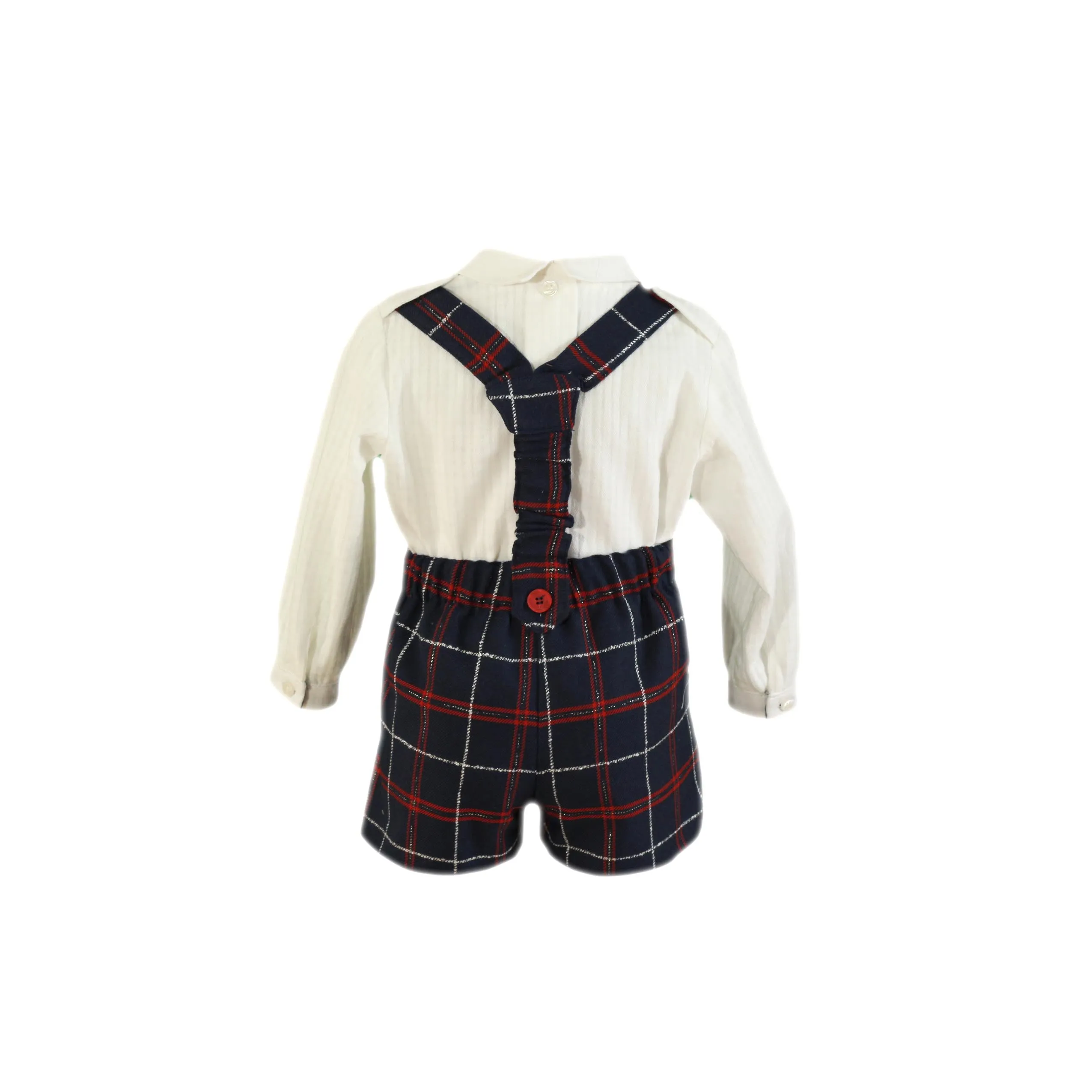 Miranda AW24 PRE-ORDER - Boys Navy Checked Shorts & Shirt Set 130-23