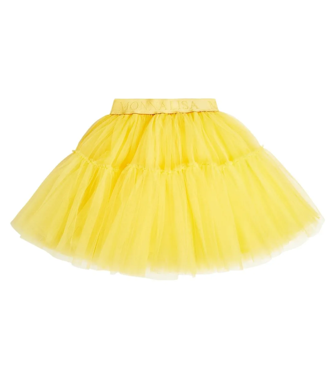 Monnalisa tiered tulle skirt, yellow