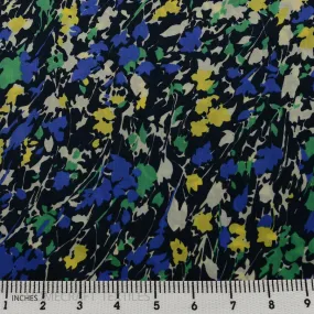 Navy Windswept Floral Cotton Print