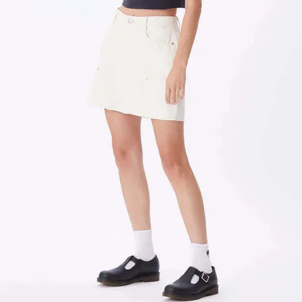 Obey Bibi Carpenter Skirt - Unbleached