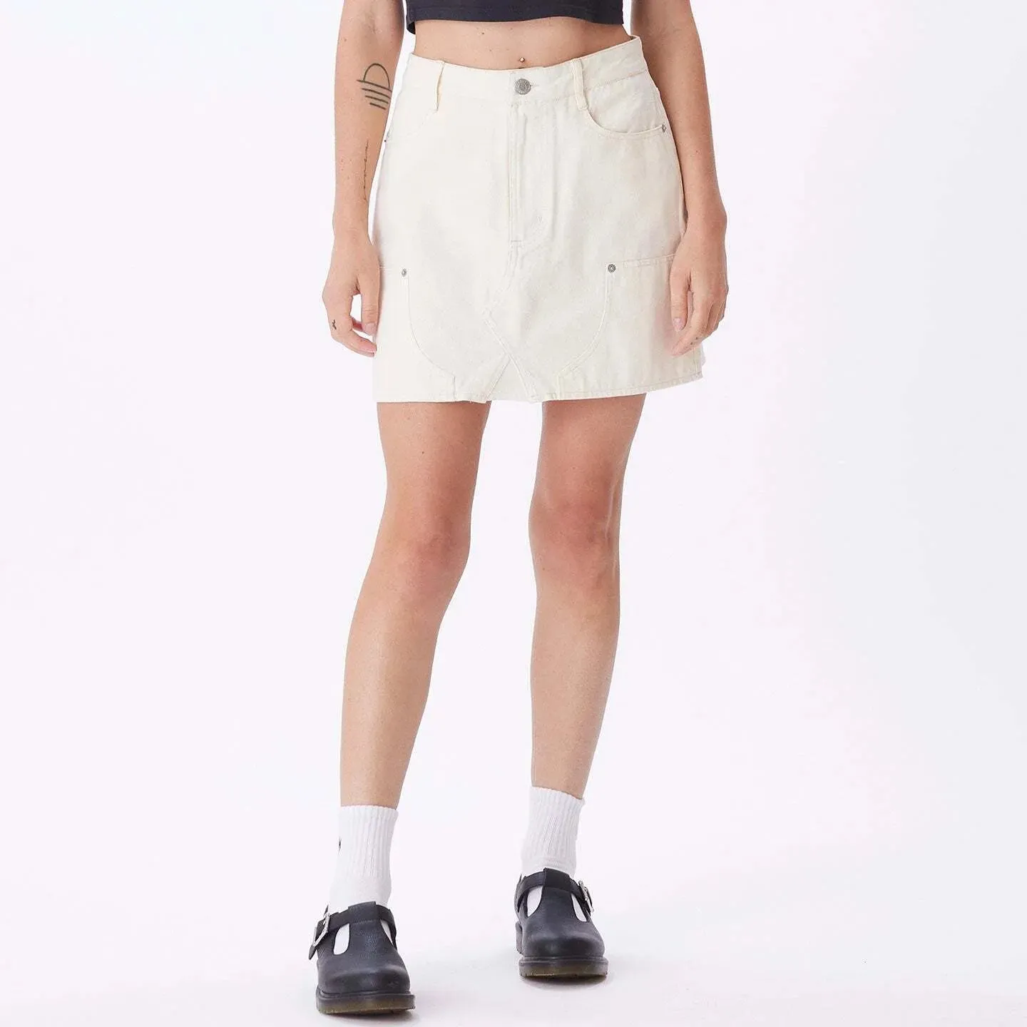 Obey Bibi Carpenter Skirt - Unbleached