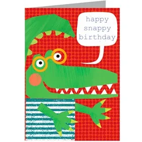 OS03 Birthday Card - Crocodile