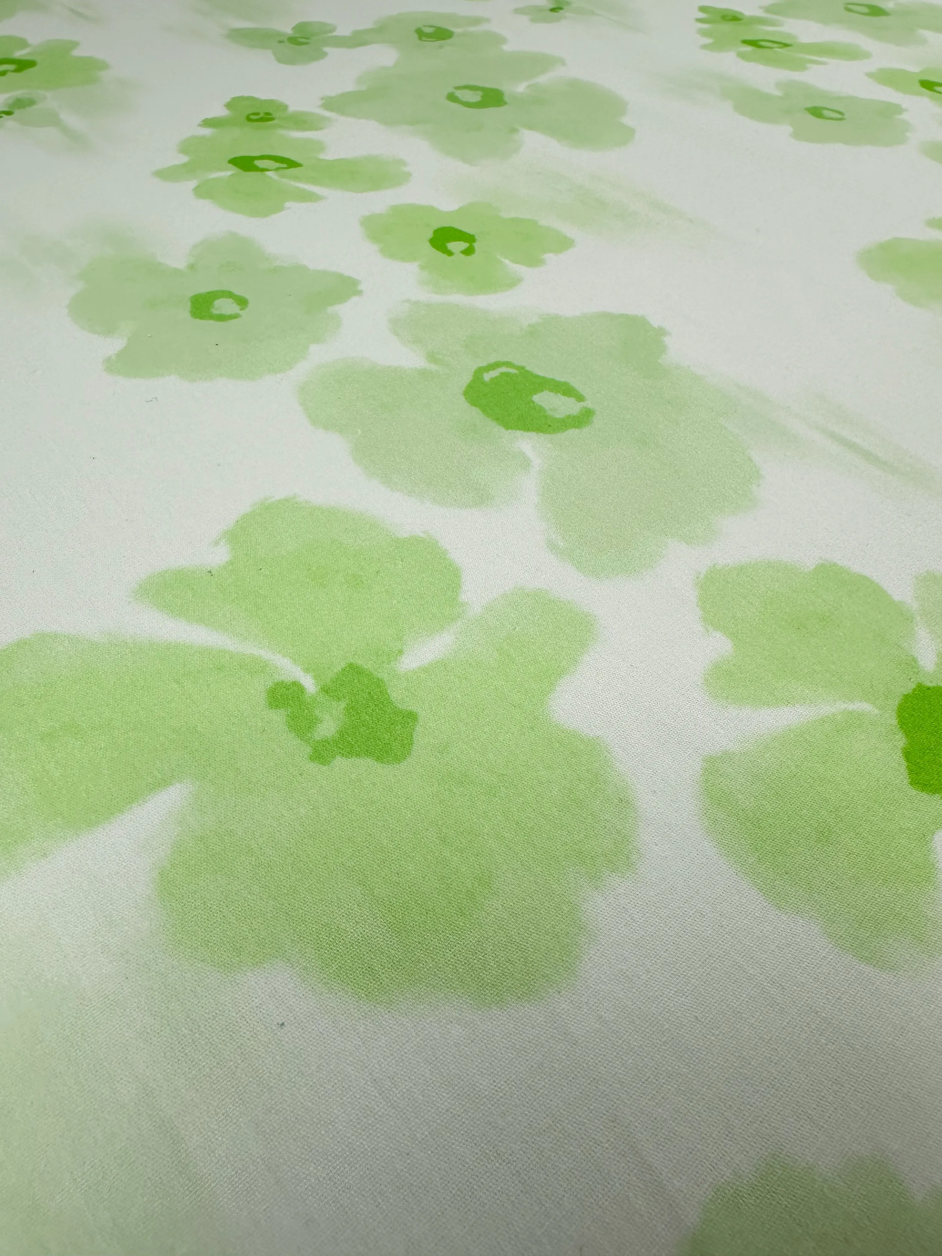 Printed Cotton - Lime Bloom - 150cm