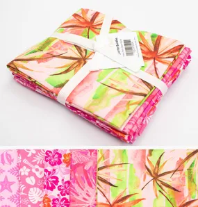 Printed Fat Quarter Bundles Hawaii Style Series-Pink