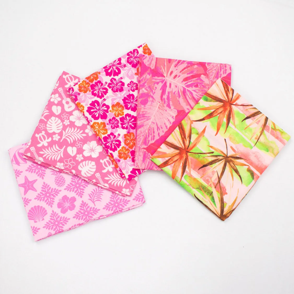 Printed Fat Quarter Bundles Hawaii Style Series-Pink