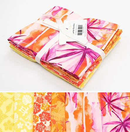 Printed Fat Quarter Bundles Hawaii Style Series-Yellow