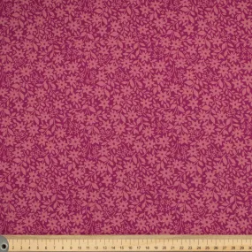 Provence Collection #02 Small Floral Vines on Cerise Pink Cotton Prints