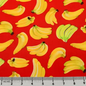 Red Bananas Cotton Print