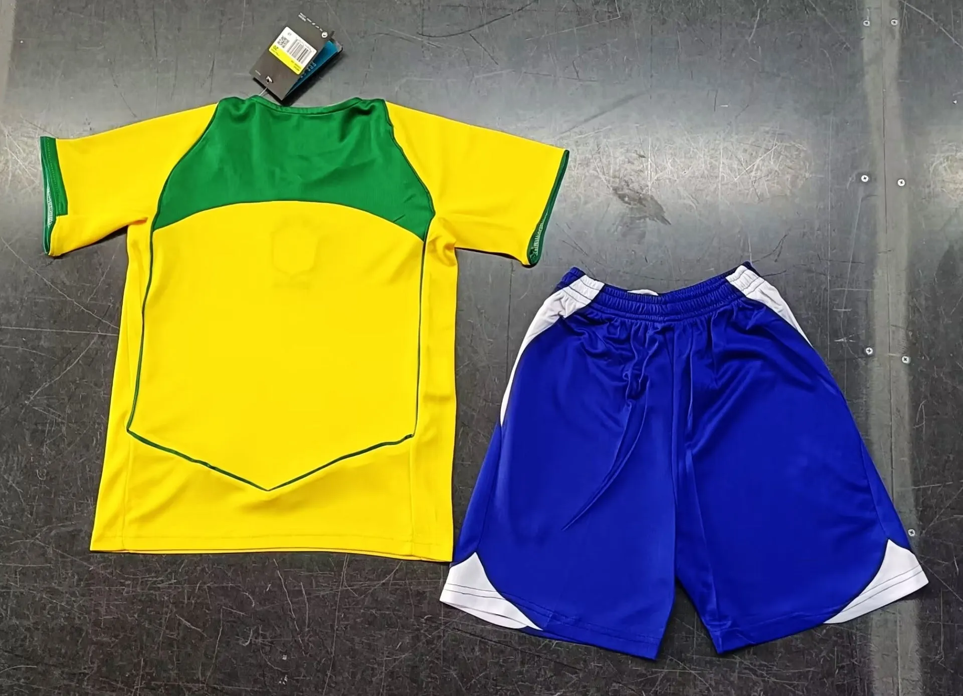 Retro Brazil children's football jersey | Ronaldinho And Ronaldo children's kit