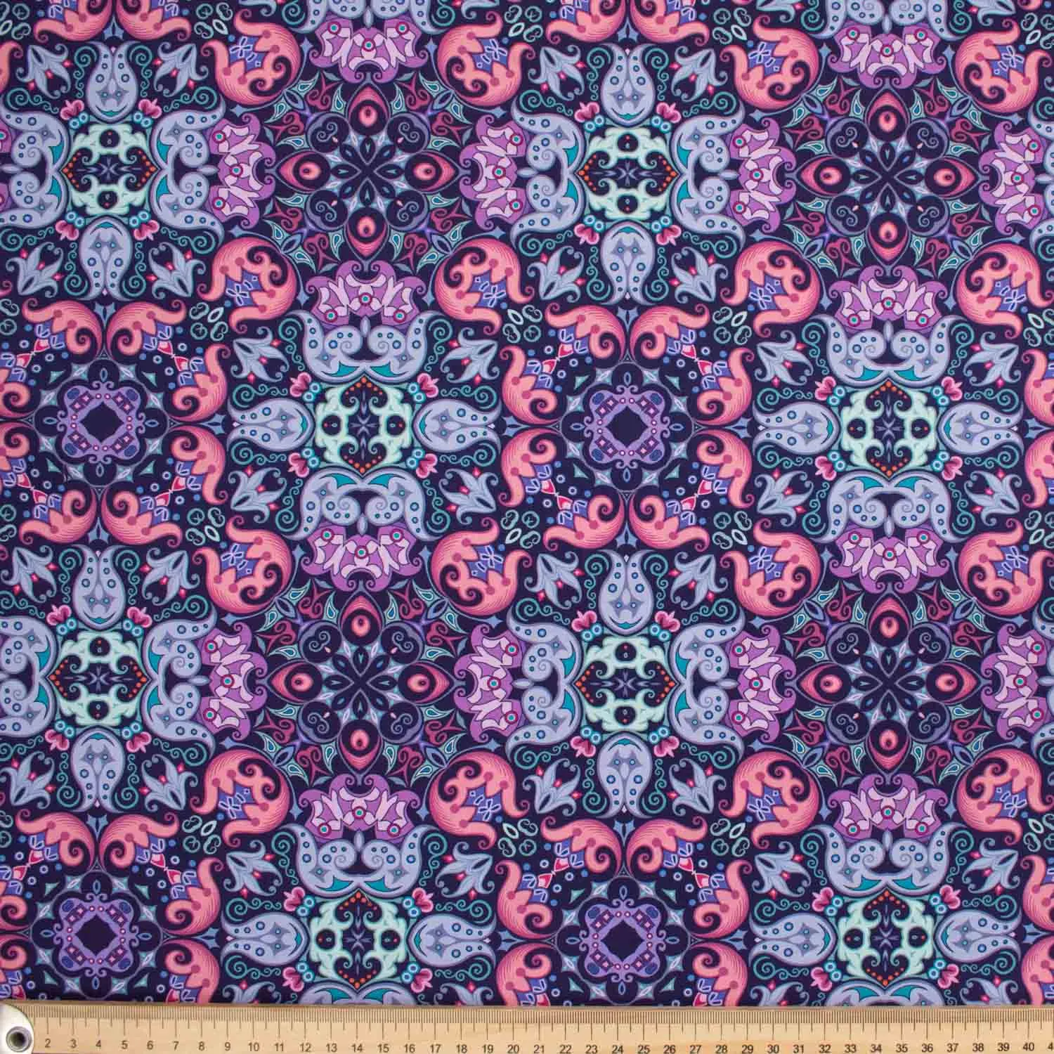 Retro Series Vintage Floral Purple Cotton Prints