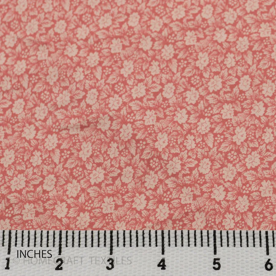 Salmon Mini Floral Cotton Print