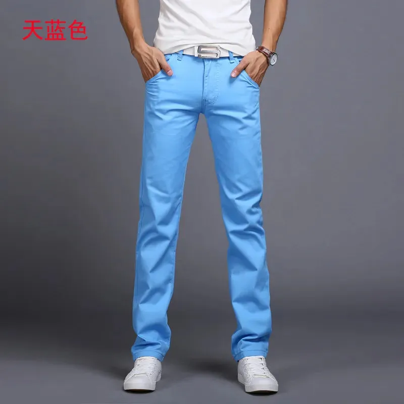 Spring Autumn Casual Pants Men Cotton Slim Fit Chinos Fashion Trousers Male Brand Clothing Plus Size 9 colour 919