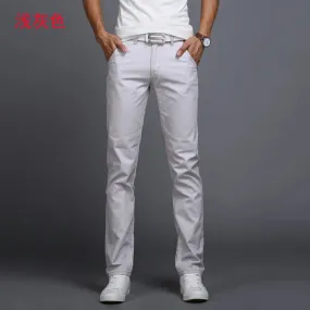 Spring Autumn Casual Pants Men Cotton Slim Fit Chinos Fashion Trousers Male Brand Clothing Plus Size 9 colour 919