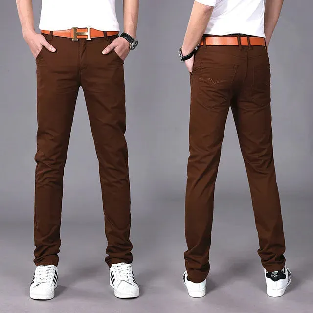 Spring Autumn Casual Pants Men Cotton Slim Fit Chinos Fashion Trousers Male Brand Clothing Plus Size 9 colour 919