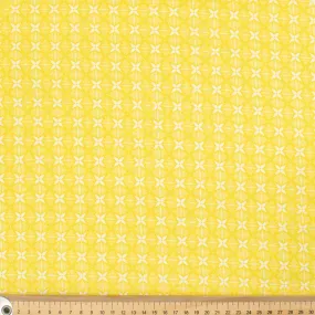 Spring Blooms Collection #11 Yellow Geometric Line Floral Cotton Prints