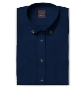 Wrinke Resistant Oxford - Button-Down Collar - Short Sleeve - Royal Blue