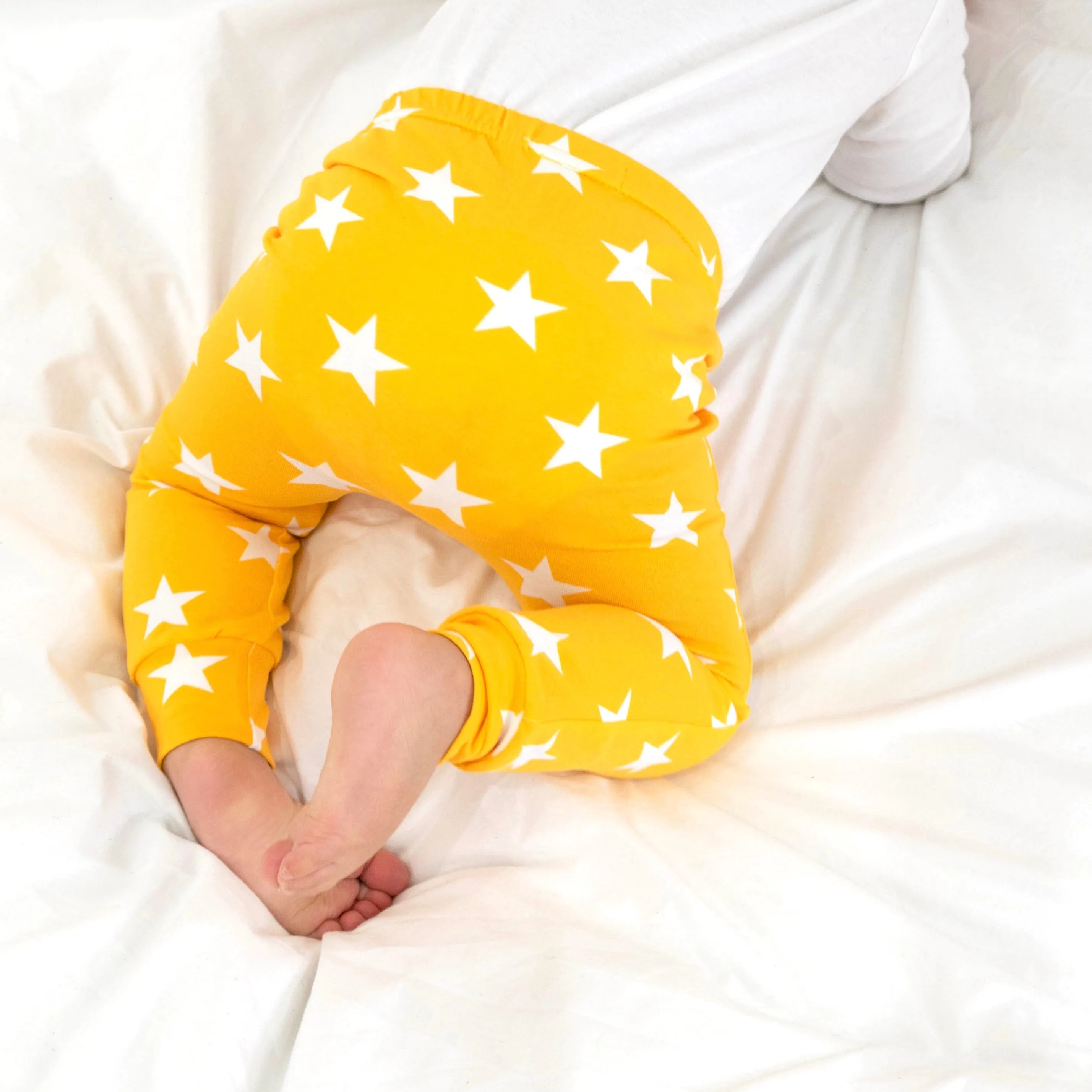 Yellow Star Print Leggings