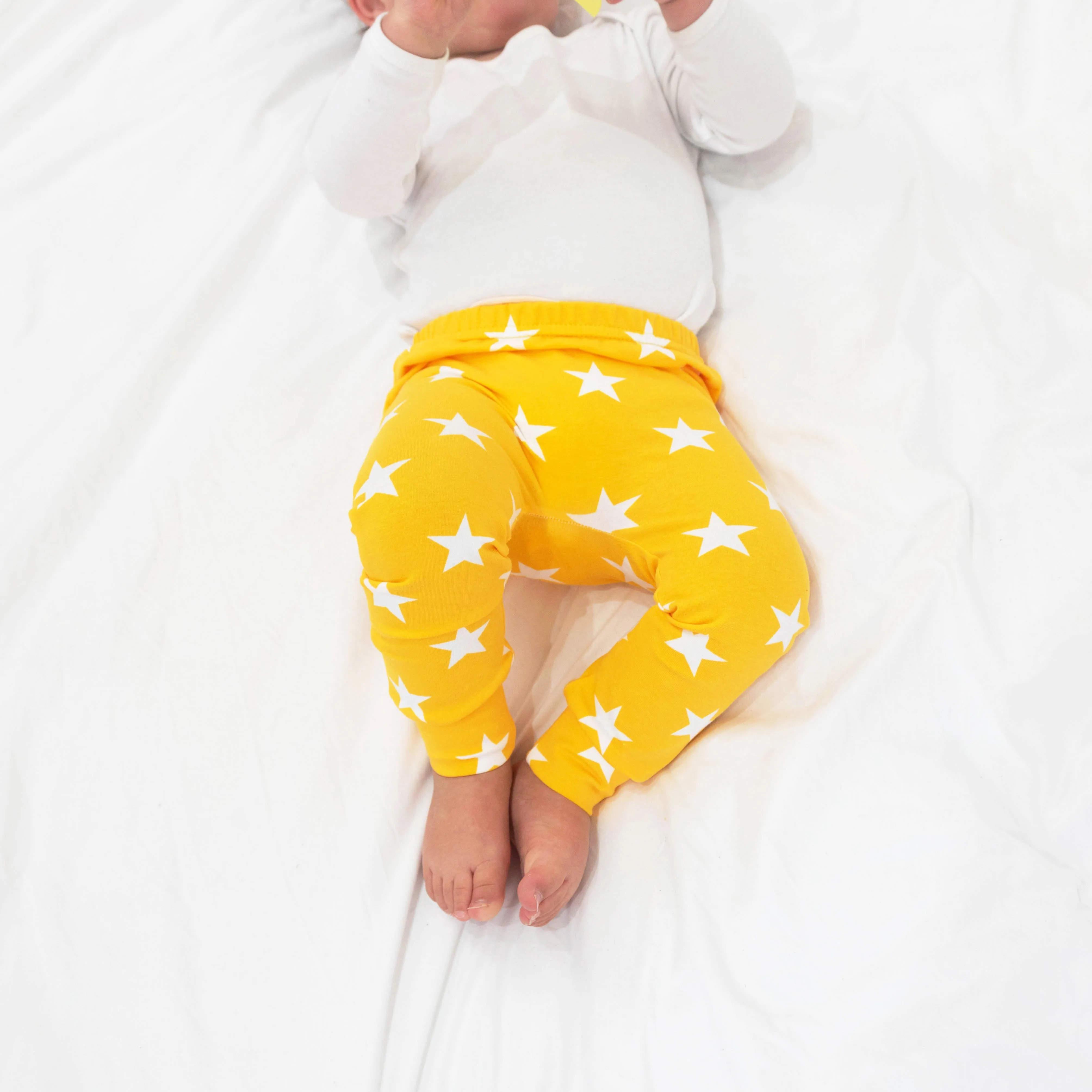 Yellow Star Print Leggings